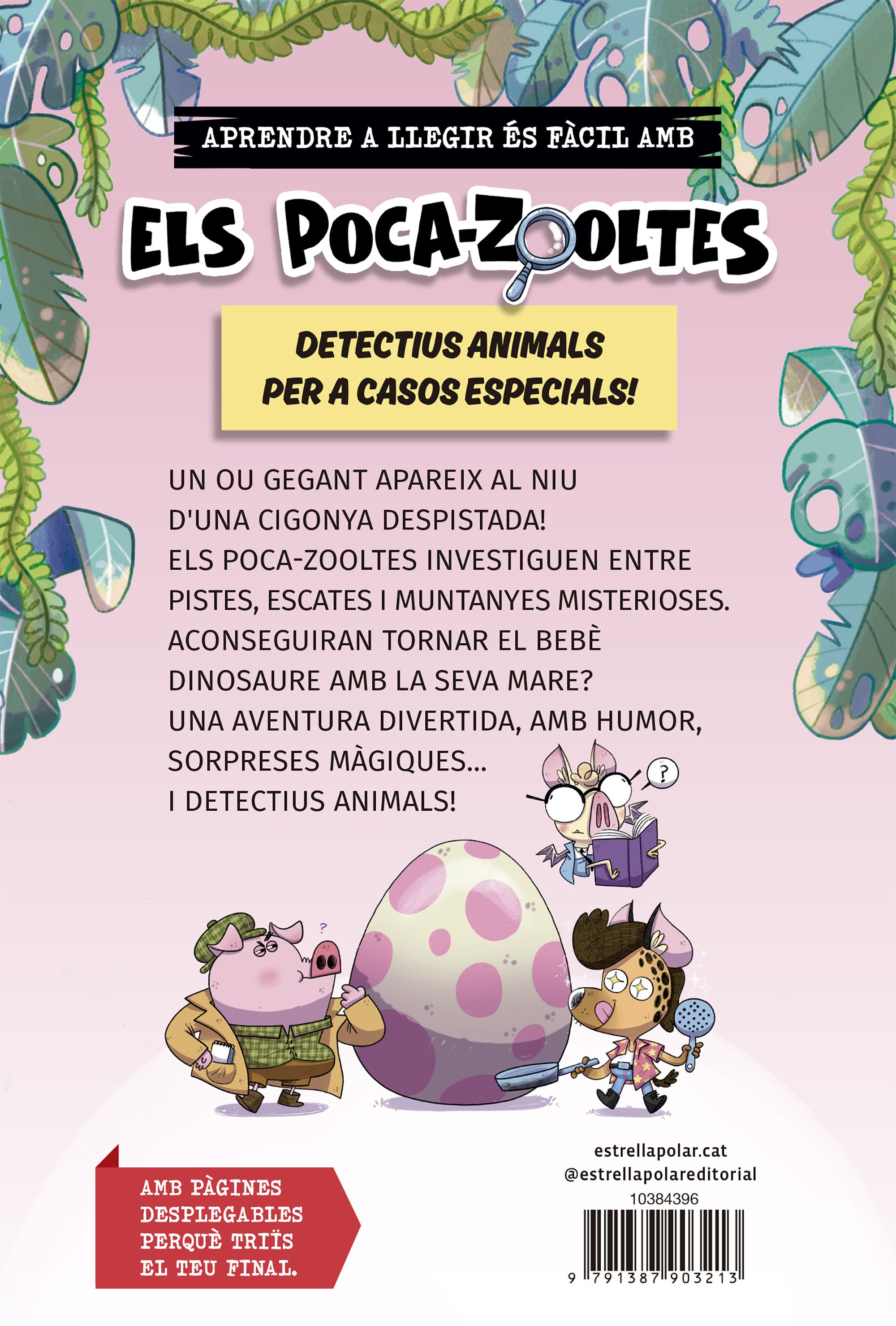 Miniatura contraportada Aprèn a llegir amb Els detectius Poca-zooltes 10. Pita la dinosàuria