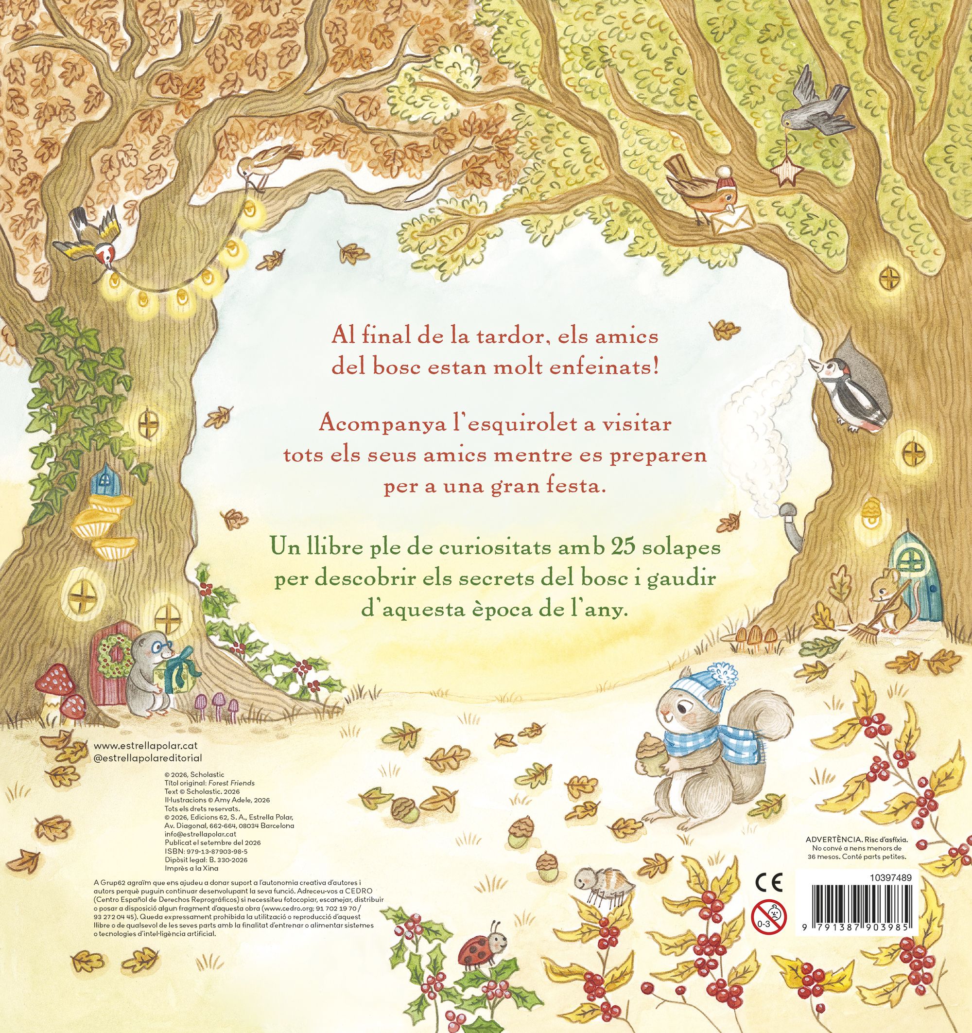 Miniatura contraportada Els amics del bosc. Llibre amb solapes