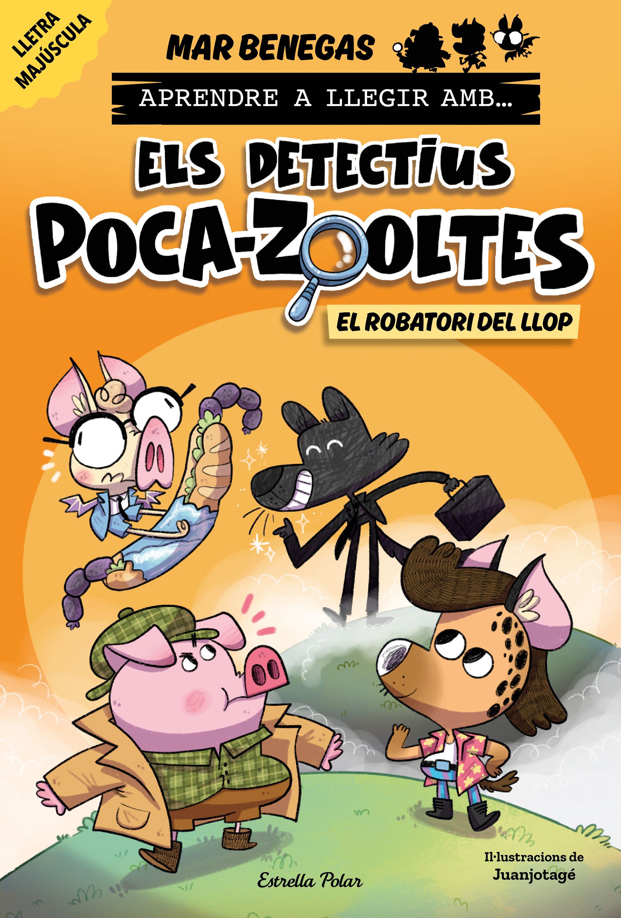 Portada Aprendre a llegir amb Els detectius Poca-zooltes 11. El robatori del llop