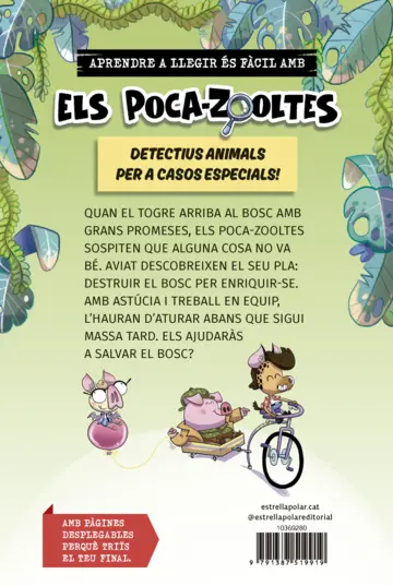 Contraportada Aprèn a llegir amb Els detectius Poca-zooltes 7. L'ogre Togre