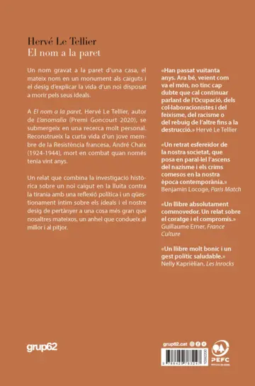 Contraportada El nom a la paret