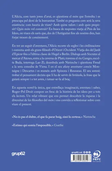 Contraportada Alícia al País de les Idees