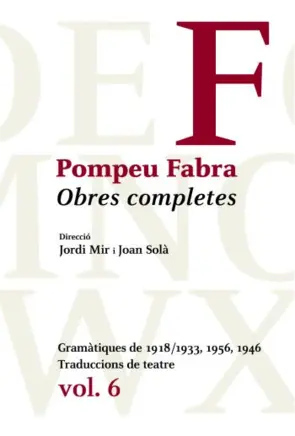 Portada Obres Completes de Pompeu Fabra, 6