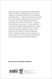 Miniatura contraportada Manual de mètrica i versificació catalanes
