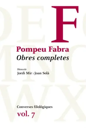 Portada Obres completes de Pompeu Fabra, 7