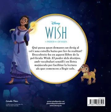 Contraportada Wish: El poder dels desitjos. Primers lectors en lletra MAJÚSCULA