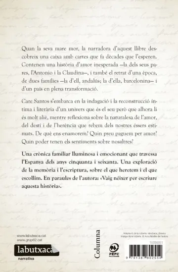 Contraportada L'amor que passa