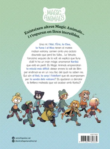 Contraportada Magic Animals. Missions especials 1. La senda dels volcans