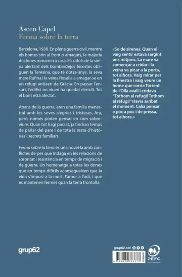 Contraportada Ferma sobre la terra