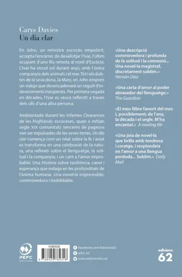 Contraportada Un dia clar