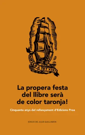 Portada La propera festa del llibre serà de color taronja!