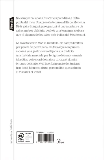 Contraportada Menorca, l'illa somiada