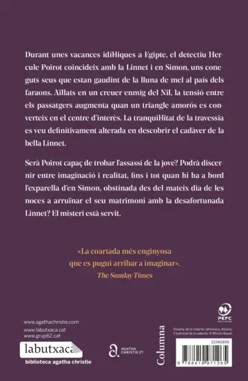 Contraportada Mort al Nil