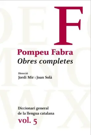 Portada Obres Completes de Pompeu Fabra, 5