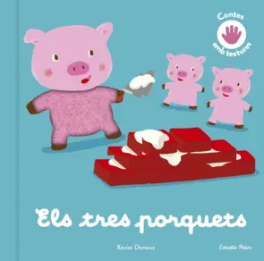 Portada Els tres porquets. Conte amb textures