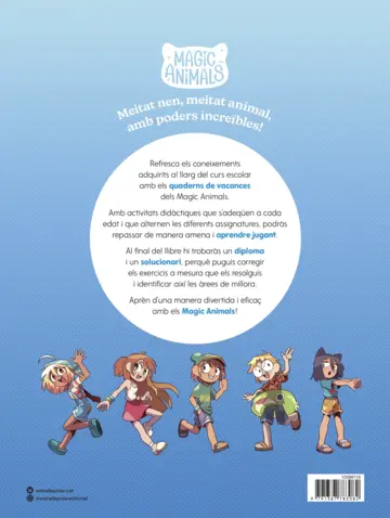 Contraportada Magic Animals. Quadern de vacances. 4t de Primària