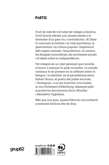 Contraportada Escòcia. Viatge al país del whisky, els castells i la boira
