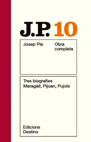 Portada Tres biografies. Maragall, Pijoan, Pujols