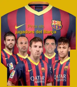 Portada Pinta els jugadors del Barça!