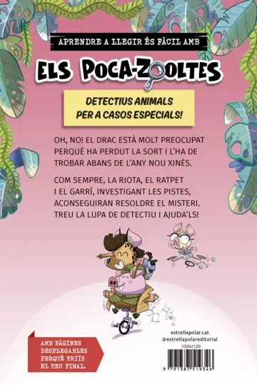 Contraportada Aprén a llegir amb Els detectius Poca-zooltes 6. La sort del drac