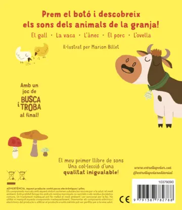 Contraportada La granja. El meu primer llibre de sons