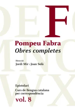 Portada Obres Completes de Pompeu Fabra, 8