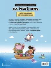 Miniatura contraportada Els detectius Poca-zooltes. Quadern de vacances. Començo 1r de Primària