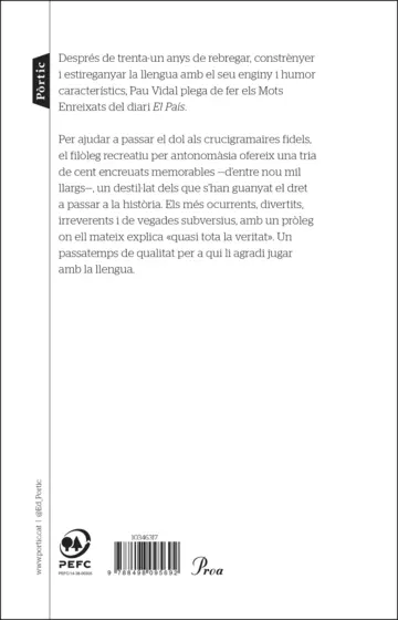 Contraportada Cent crucigrames històrics d'El País