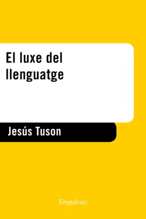 Portada El luxe del llenguatge