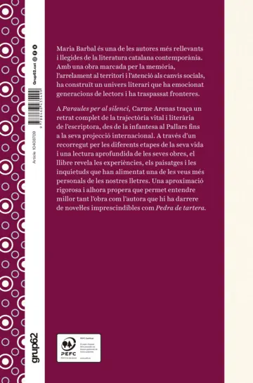 Contraportada Paraules per al silenci