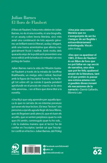 Contraportada El lloro de Flaubert