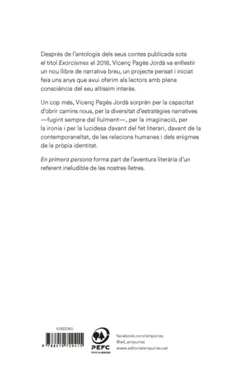 Contraportada En primera persona