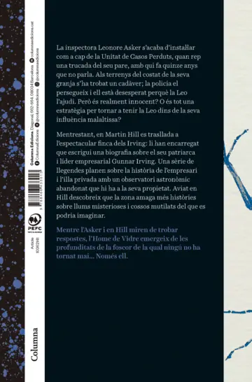 Contraportada L'Home de Vidre