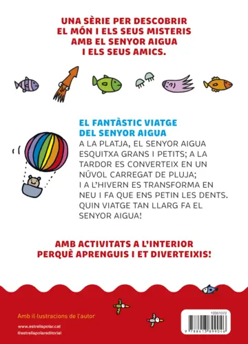 Contraportada El món del senyor Aigua 1. El fantàstic viatge del senyor Aigua