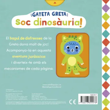 Contraportada Gateta Greta. Soc dinosàuria!