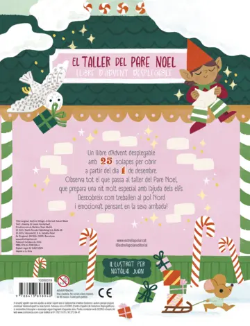 Contraportada El taller del Pare Noel. Llibre d'Advent desplegable