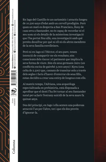 Contraportada La saga dels longeus 1. La Vella Família