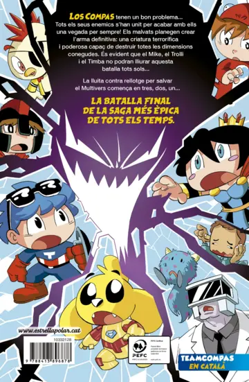 Contraportada Los Compas 10. Los Compas i la fi del Multivers