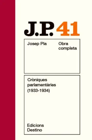 Portada Cròniques parlamentàries (1933-1934)