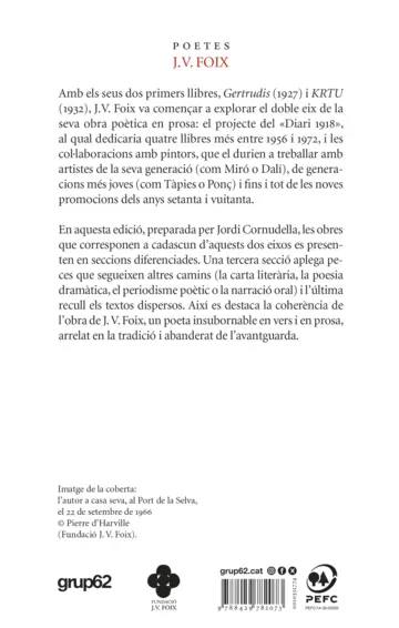 Contraportada Obra poètica en prosa