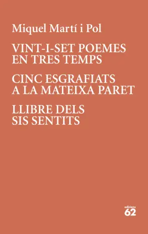 Portada Vint-i-set poemes en tres temps · Cinc esgrafiats a la mateixa paret