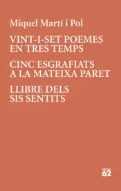 Portada Vint-i-set poemes en tres temps · Cinc esgrafiats a la mateixa paret