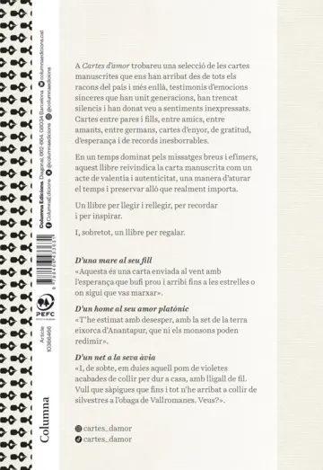 Contraportada Cartes d'amor