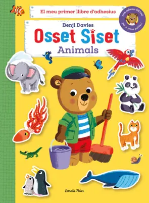 Portada Osset Siset. El meu primer llibre d'adhesius. Animals