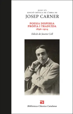 Portada Poesia dispersa pròpia i traduïda 1896-1924