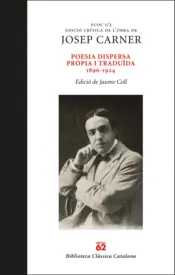 Portada Poesia dispersa pròpia i traduïda 1896-1924
