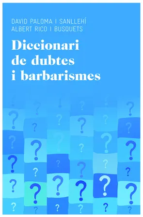 Portada Diccionari de dubtes i barbarismes