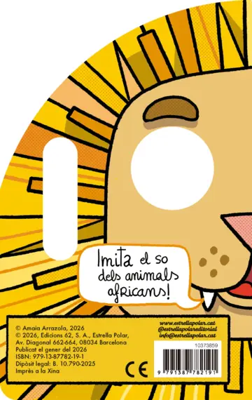 Contraportada La sabana. Llibre-màscara