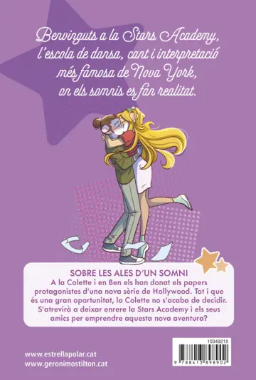 Contraportada Stars Academy 4. Sobre les ales d'un somni