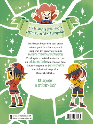 Contraportada Marcus Pocus. Màgics misteris 1. L'amulet d'or